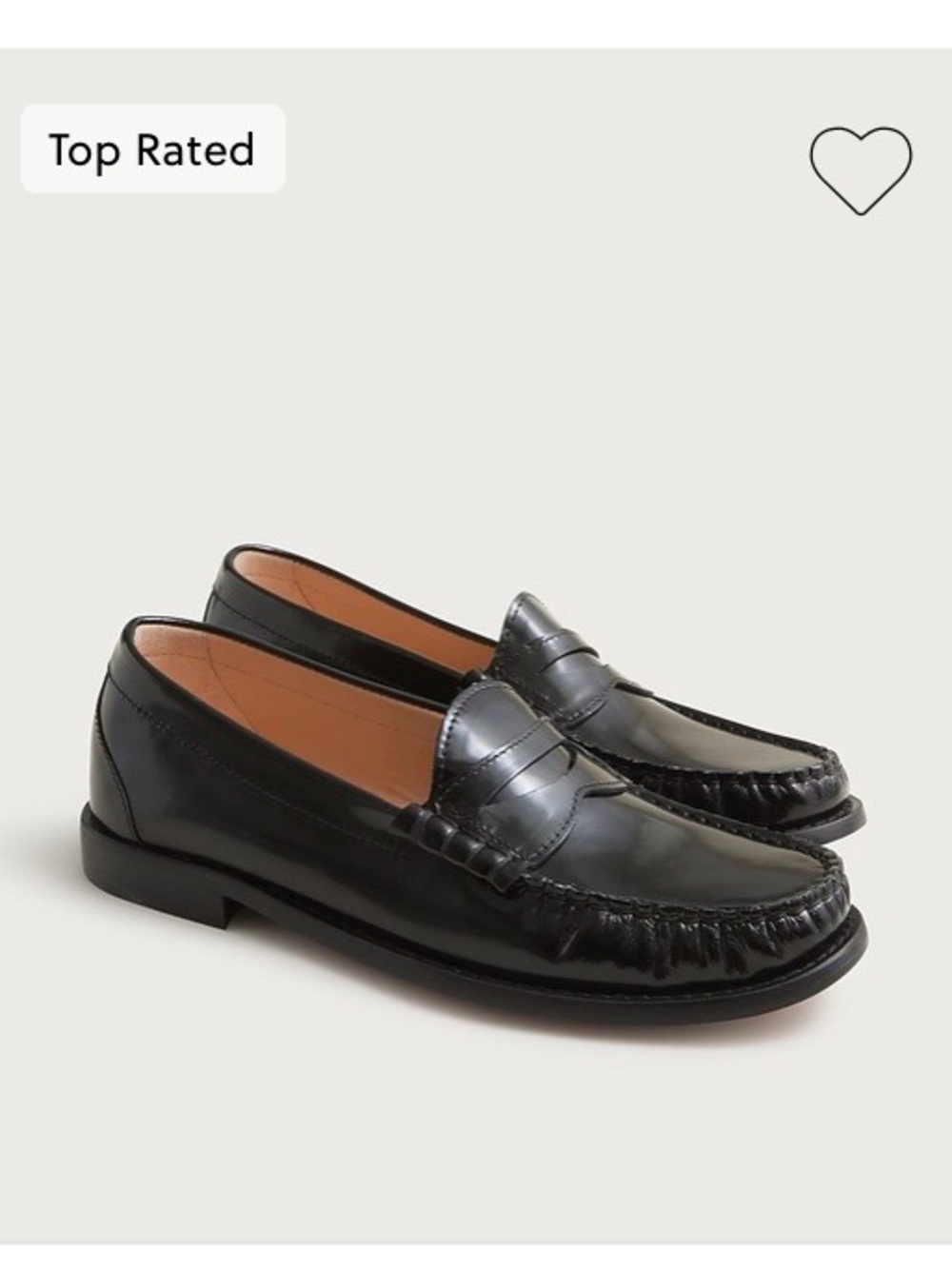 J. Crew Black Leather Penny Loafers